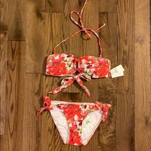 Abercrombie & Fitch floral bikini M top S bottoms